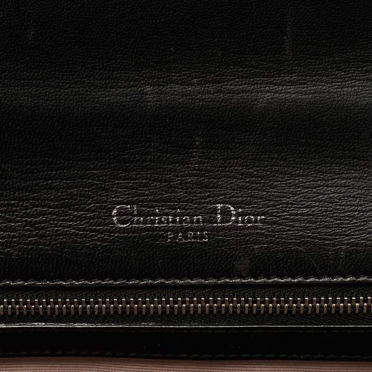 Pre Owned Dior Black Leather Large Diorama Flap Shoulder Bag