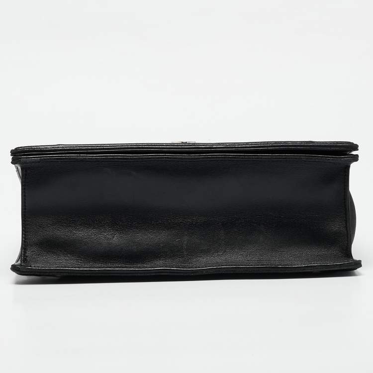 Pre Owned Dior Black Leather Large Diorama Flap Shoulder Bag