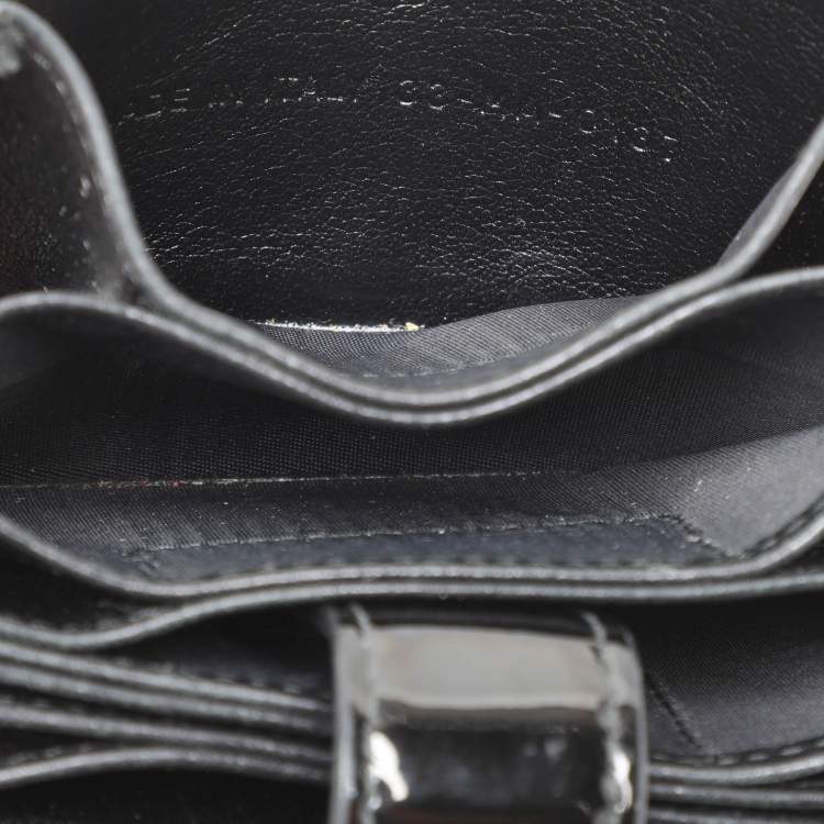 Pre Owned Dior Black Cannage Patent Leather Lady Dior 5 Gusset Card Holder