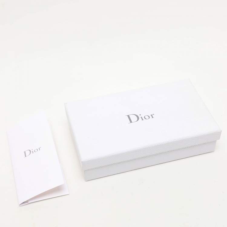 Pre Owned Dior Black Cannage Patent Leather Lady Dior 5 Gusset Card Holder