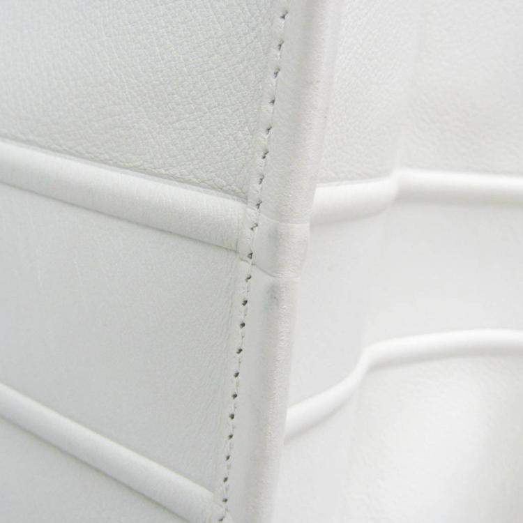 Pre Owned Christian Dior Black White Book Medium Leather Tote Bag