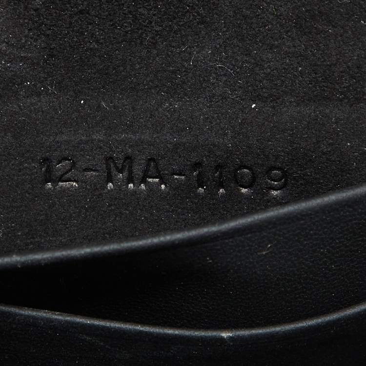 Pre Owned Dior Black Leather Saddle Flap Belt Bag