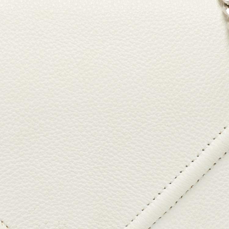 Pre Owned Dior White Cannage Leather Diorama Wallet On Chain