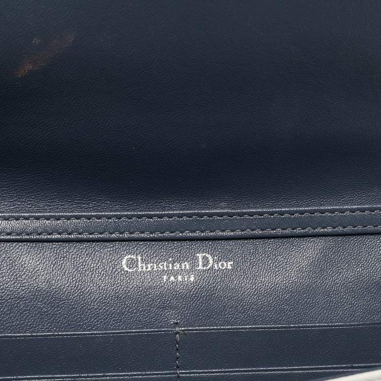 Pre Owned Dior White Cannage Leather Diorama Wallet On Chain
