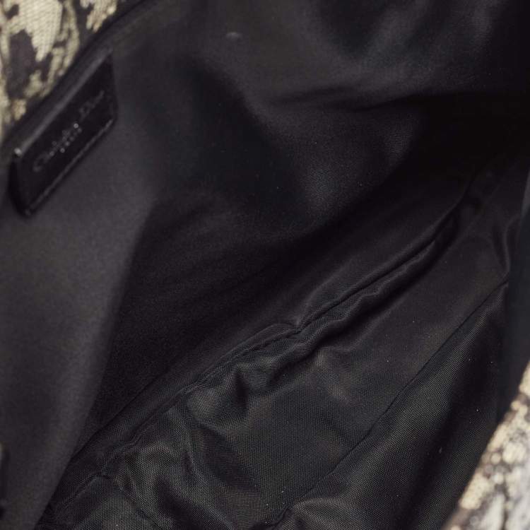Pre Owned Dior Black Diorissimo Canvas and Leather CD Logo Flap Messenger Bag