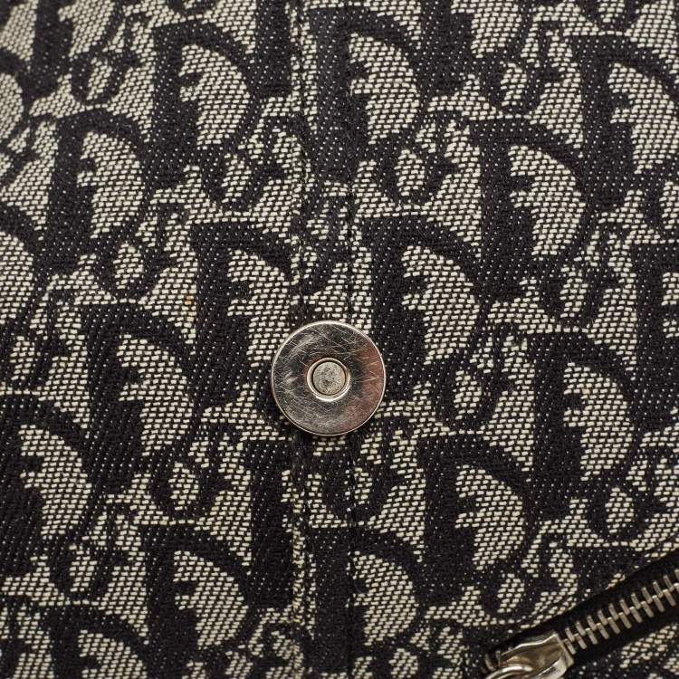 Pre Owned Dior Black Diorissimo Canvas and Leather CD Logo Flap Messenger Bag