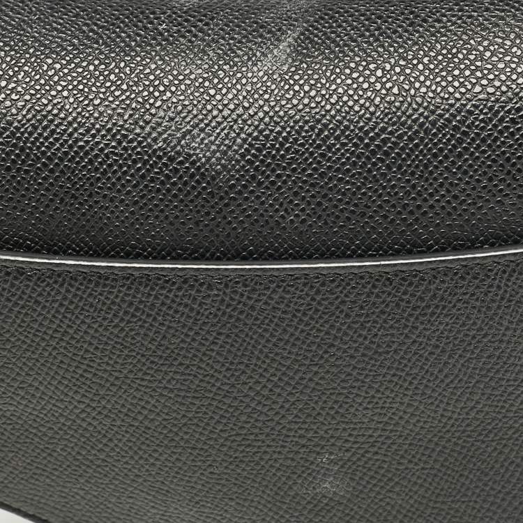 Pre Owned Dior Black Leather Mini Saddle Bag