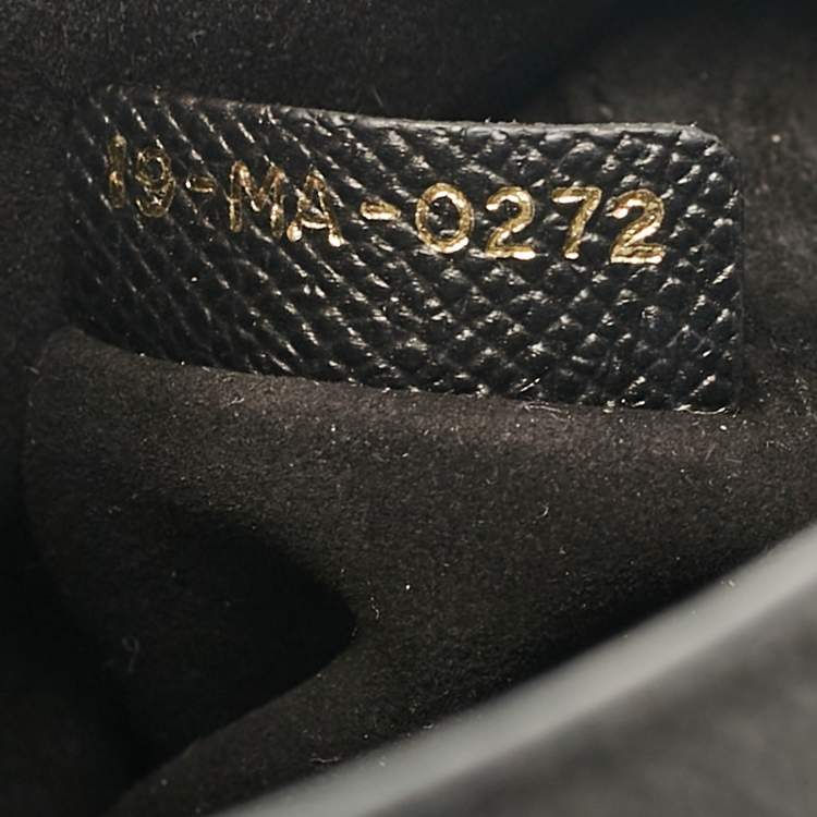 Pre Owned Dior Black Leather Mini Saddle Bag