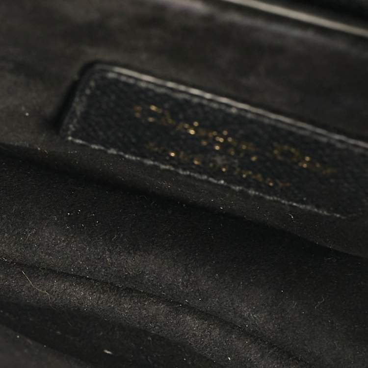 Pre Owned Dior Black Leather Mini Saddle Bag