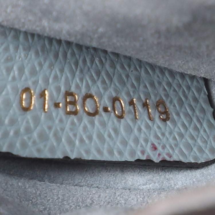 Pre Owned Dior Blue Leather Mini Saddle Bag
