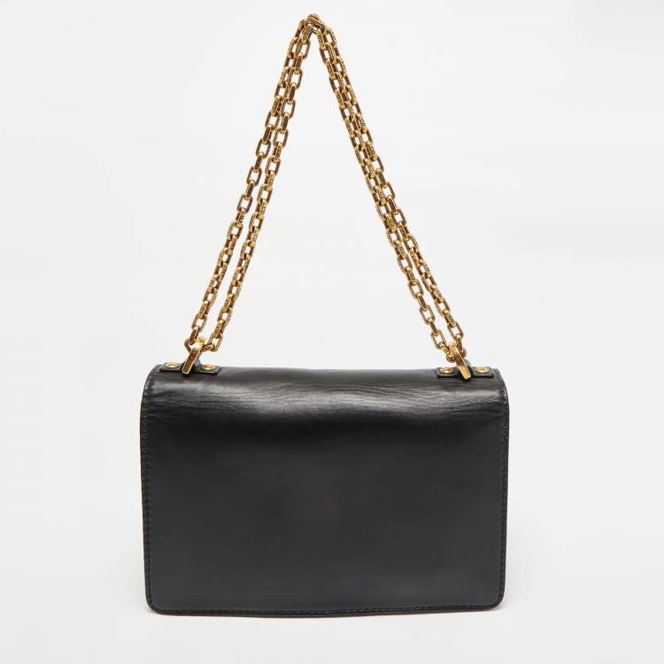 Pre Owned Dior Black Leather Medium J'Adior Flap Shoulder Bag