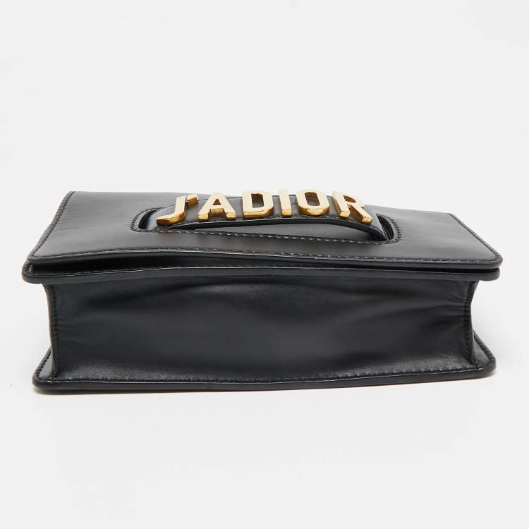 Pre Owned Dior Black Leather Medium J'Adior Flap Shoulder Bag