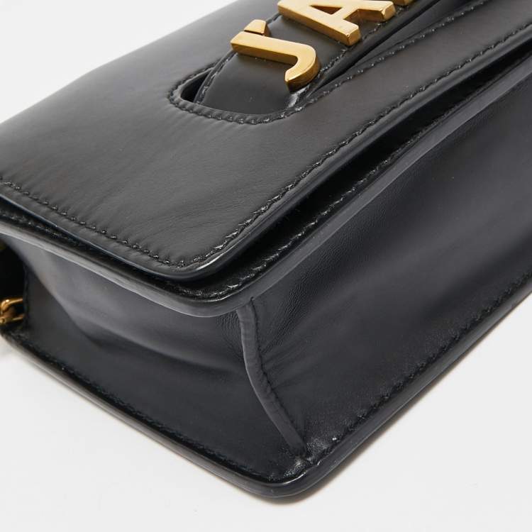 Pre Owned Dior Black Leather Medium J'Adior Flap Shoulder Bag