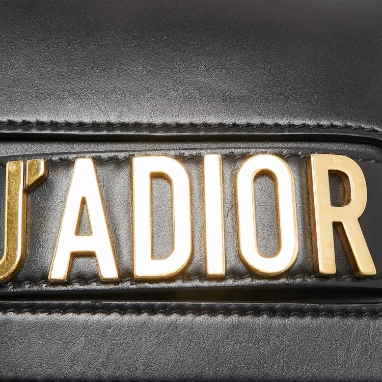 Pre Owned Dior Black Leather Medium J'Adior Flap Shoulder Bag