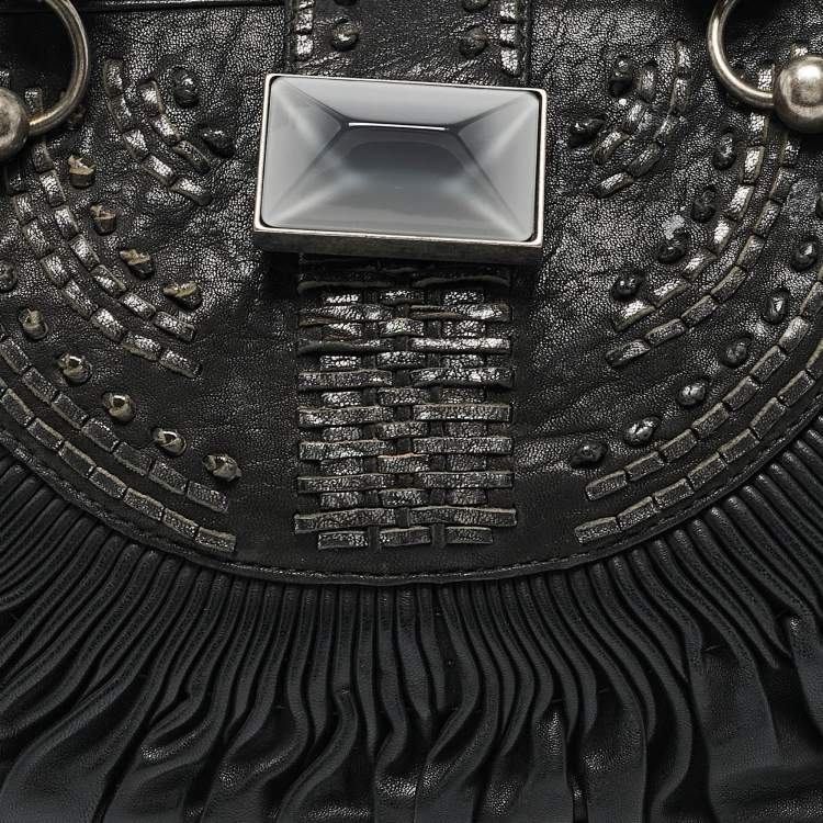 مملوكة مسبقًا Dior Black Leather Plisse Tote