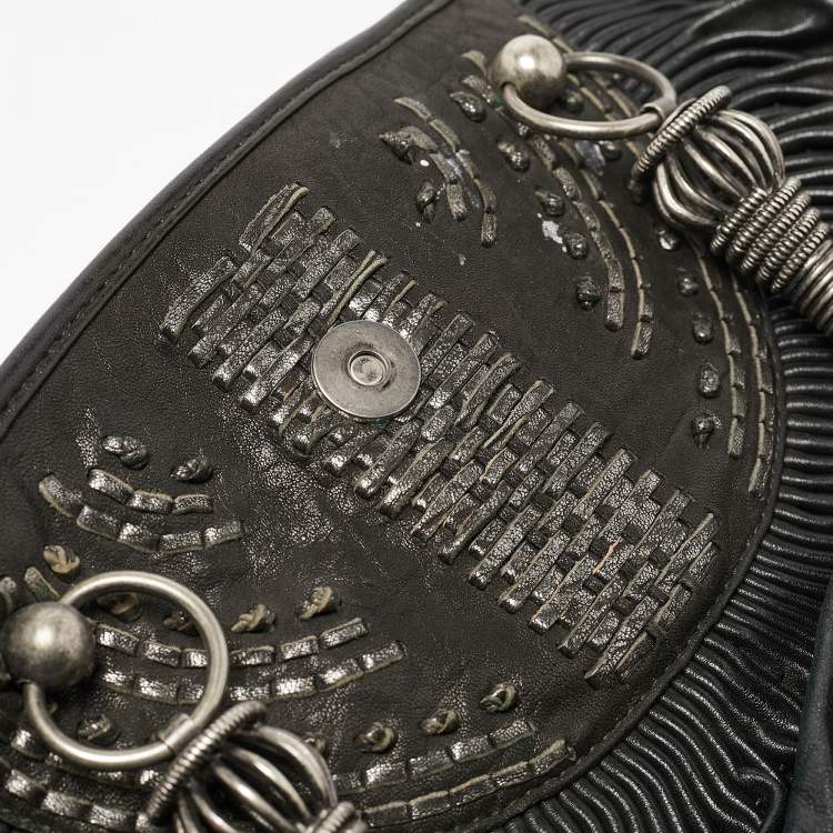 مملوكة مسبقًا Dior Black Leather Plisse Tote