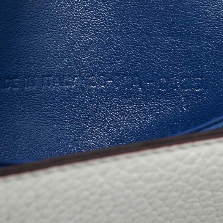Pre Owned Dior Two Tone Blue Leather Diorissimo Promenade Envelope Pouch Crossbody Bag