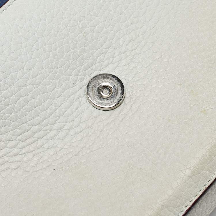 Pre Owned Dior Two Tone Blue Leather Diorissimo Promenade Envelope Pouch Crossbody Bag