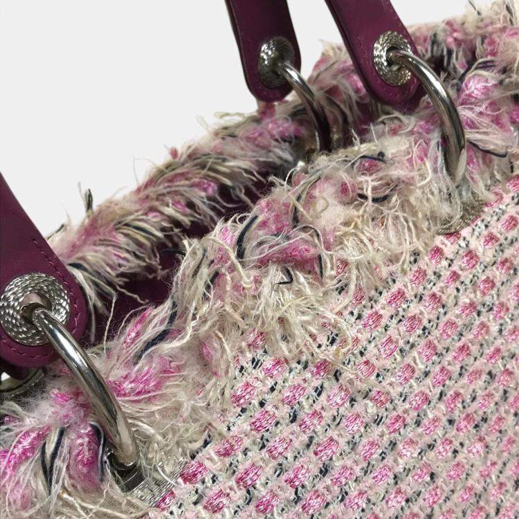 مملوكة مسبقًا Dior Purple Tweed, Leather Ginza Limited Lady Dior Shoulder Bag