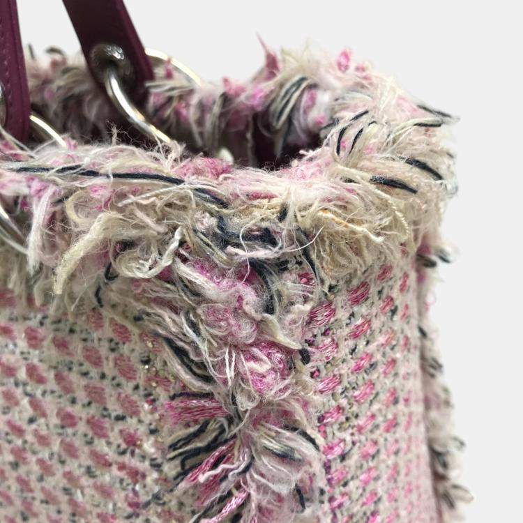 مملوكة مسبقًا Dior Purple Tweed, Leather Ginza Limited Lady Dior Shoulder Bag