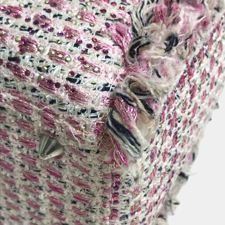 مملوكة مسبقًا Dior Purple Tweed, Leather Ginza Limited Lady Dior Shoulder Bag