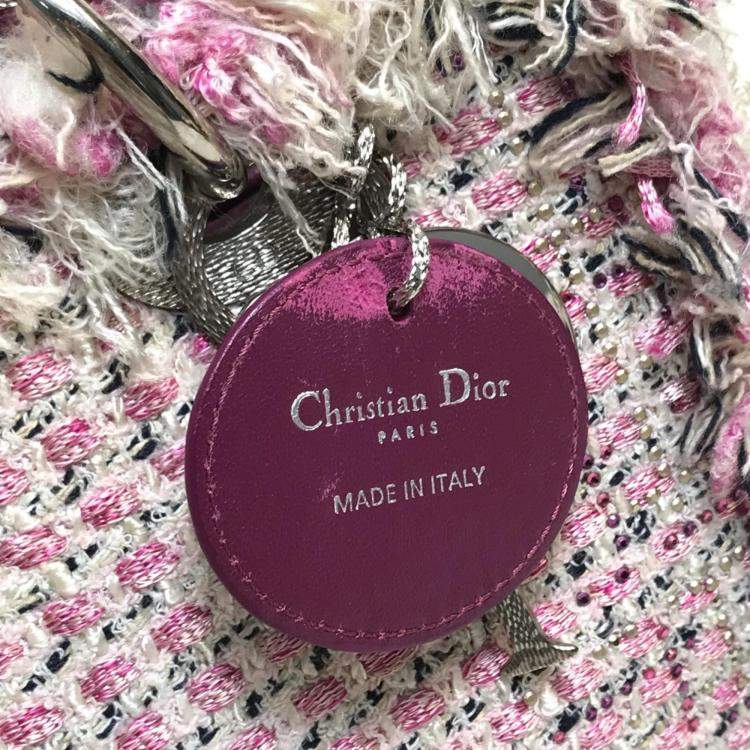 مملوكة مسبقًا Dior Purple Tweed, Leather Ginza Limited Lady Dior Shoulder Bag