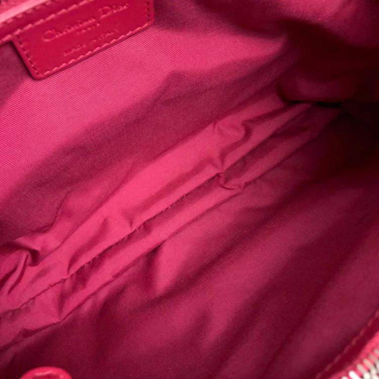 Pre Owned Dior Pink  Leather Lady Dior Tote Bag