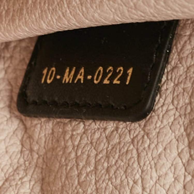 Pre Owned Dior Black Cannage Leather Caro Zip Pouch