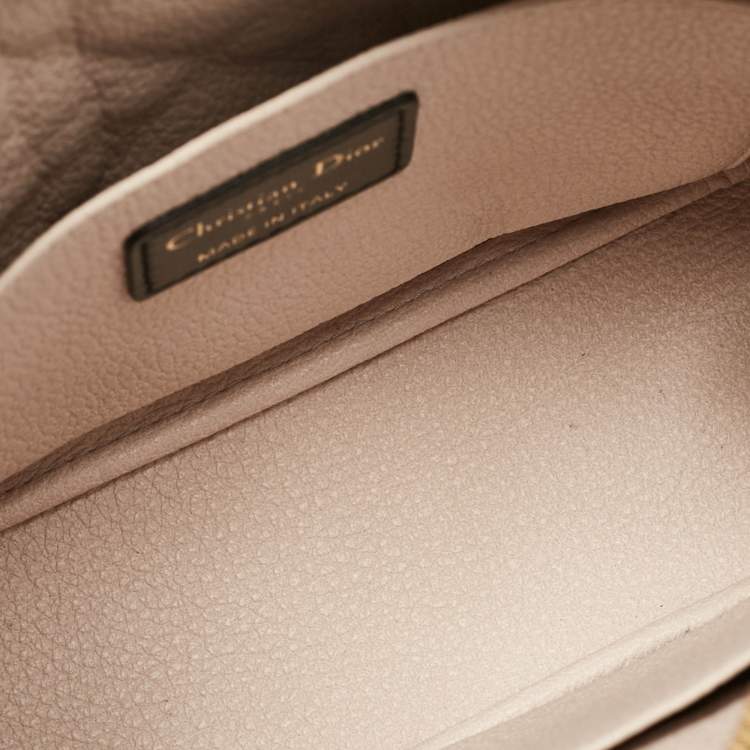 Pre Owned Dior Black Cannage Leather Caro Zip Pouch