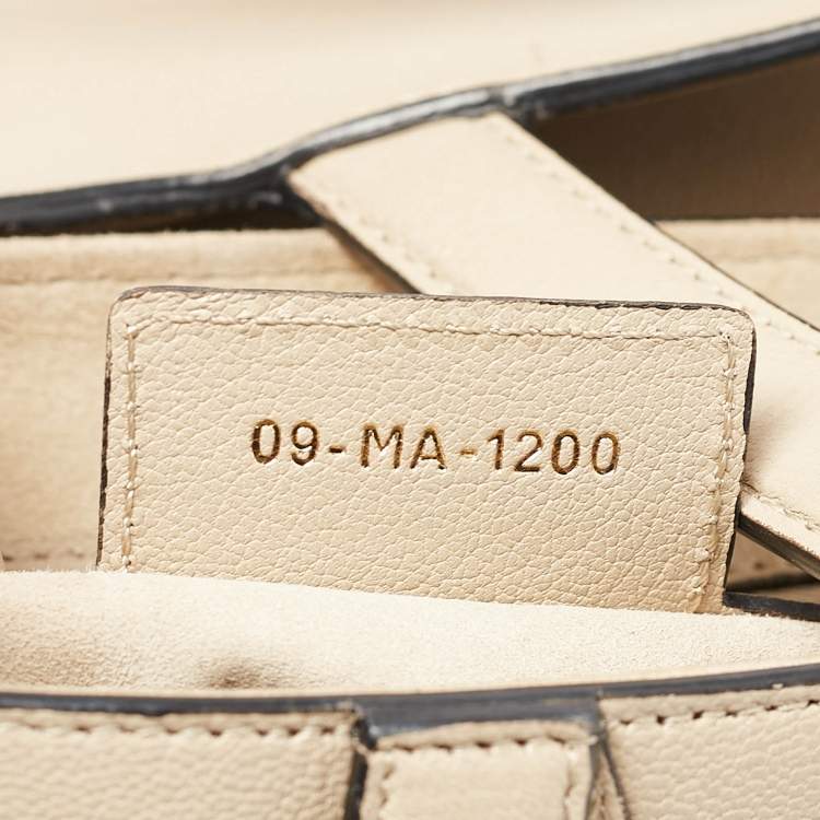 Pre Owned Dior Beige Leather Saddle Bag