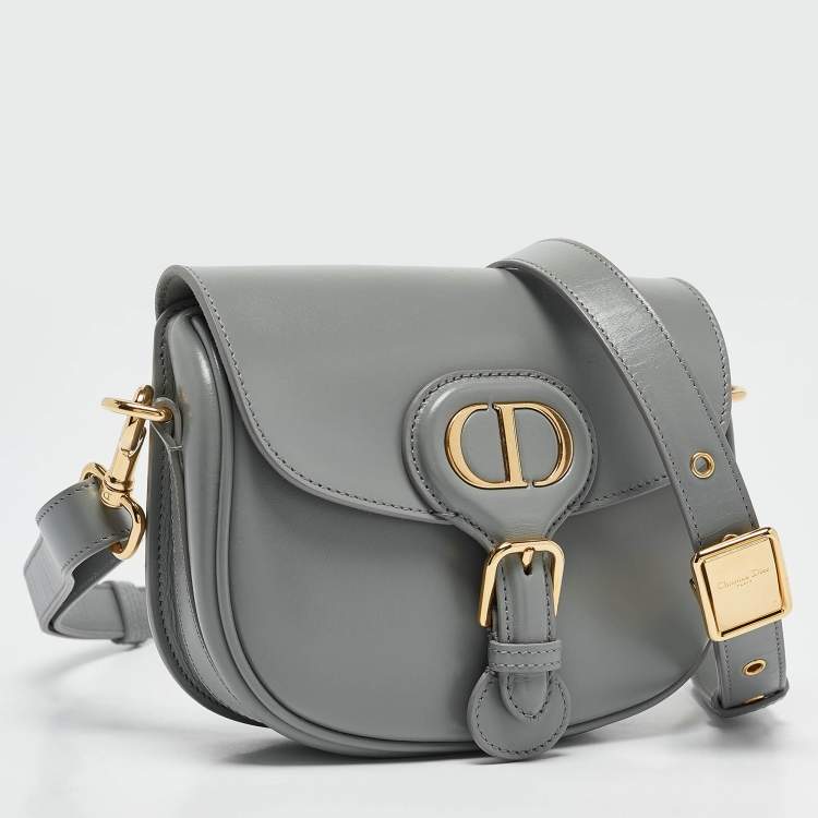 Pre Owned Dior Grey Leather Small Bobby Crossbody Bag
