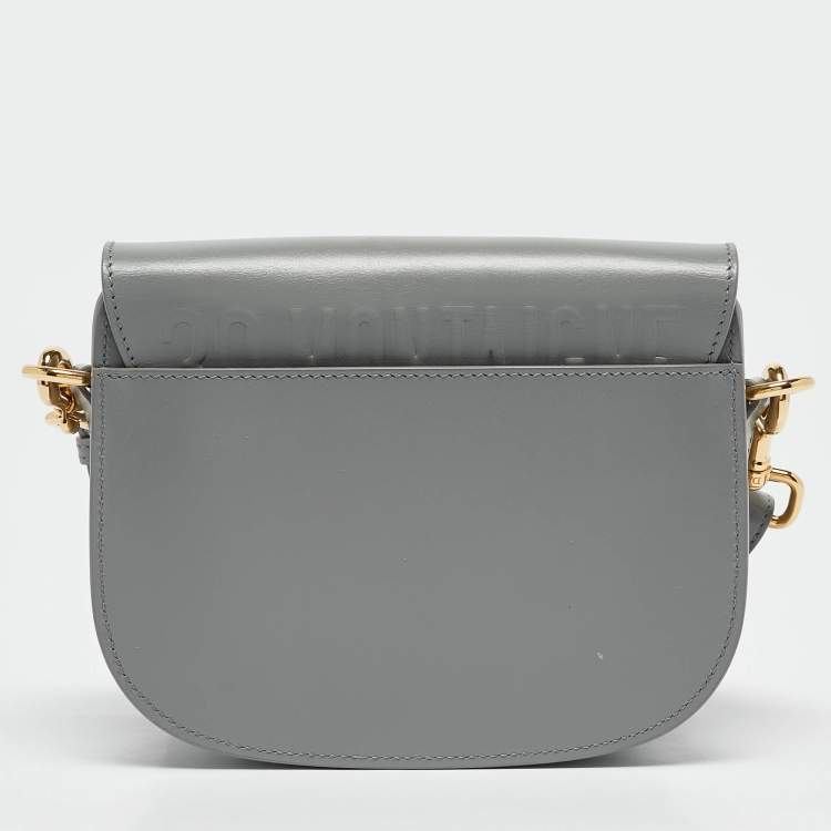 Pre Owned Dior Grey Leather Small Bobby Crossbody Bag