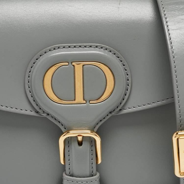 Pre Owned Dior Grey Leather Small Bobby Crossbody Bag