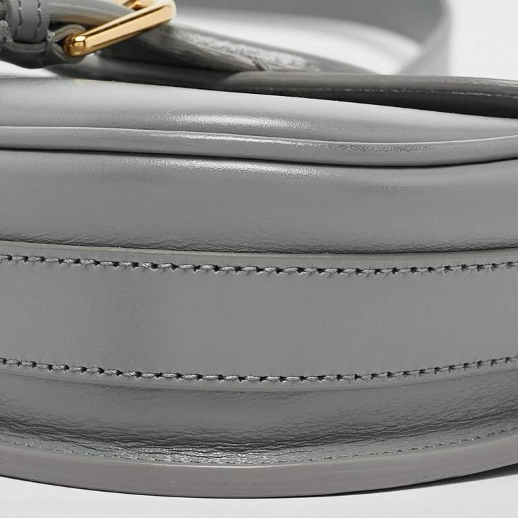 Pre Owned Dior Grey Leather Small Bobby Crossbody Bag