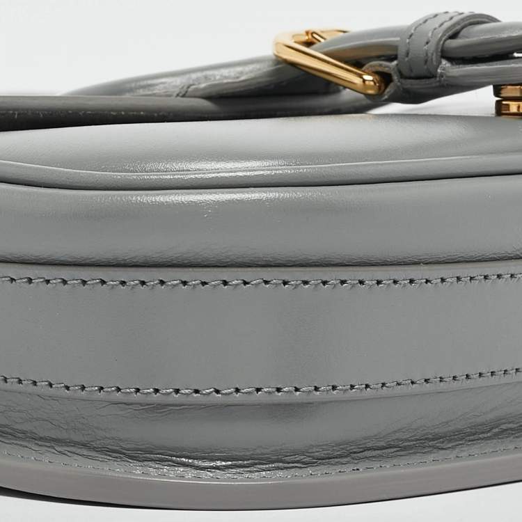 Pre Owned Dior Grey Leather Small Bobby Crossbody Bag