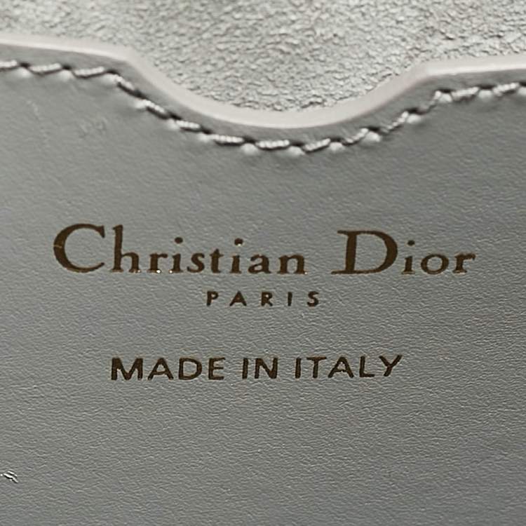 Pre Owned Dior Grey Leather Small Bobby Crossbody Bag