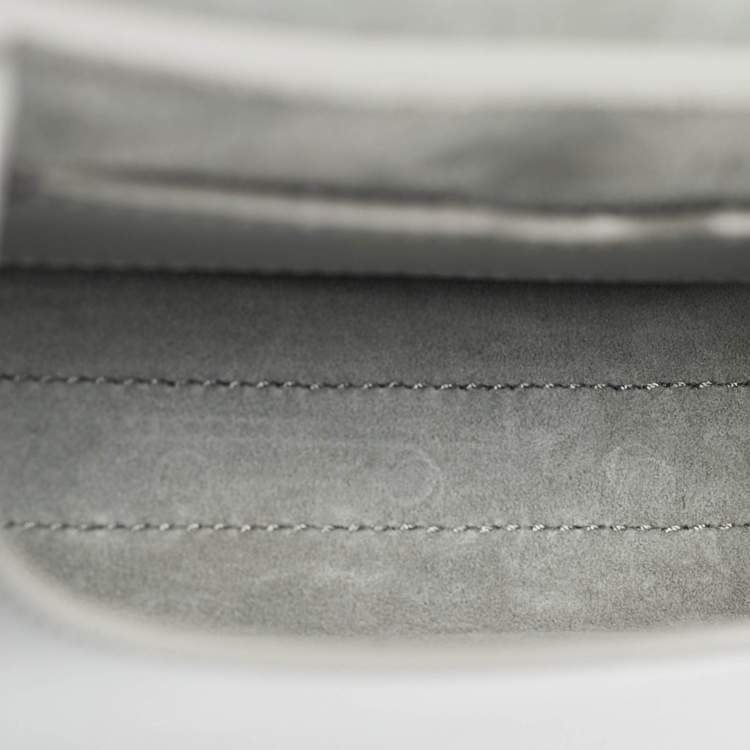 Pre Owned Dior Grey Leather Small Bobby Crossbody Bag