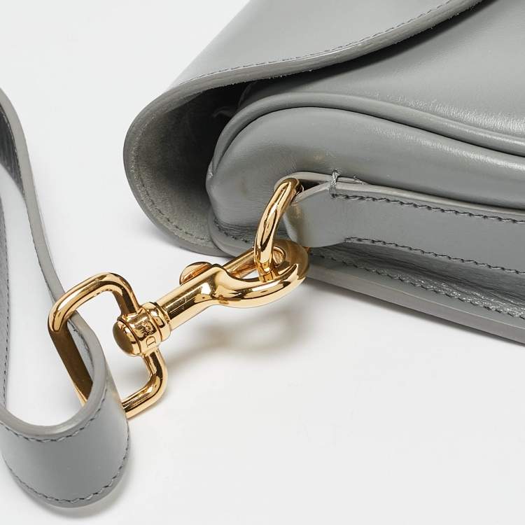 Pre Owned Dior Grey Leather Small Bobby Crossbody Bag
