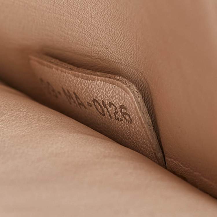 Pre Owned Dior Two Tone Beige Leather Large Diorever Top Handle Bag