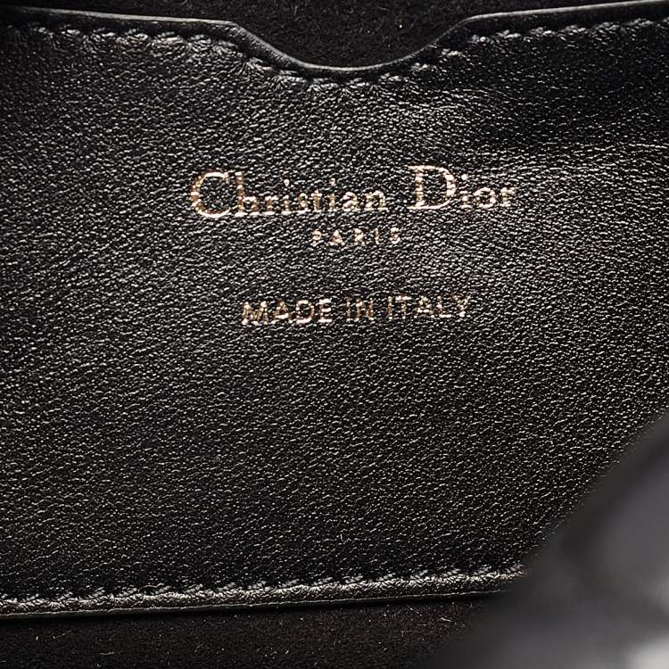 Pre Owned Dior Black Cannage Leather Small Vibe Hobo