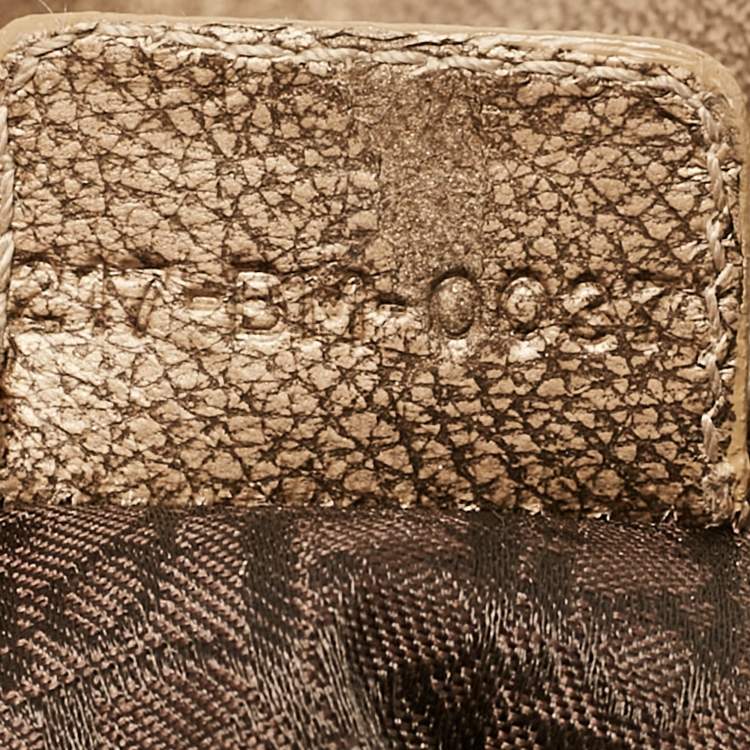 Pre Owned Dior Metallic Brown Cannage Leather D Ring Flap Hobo