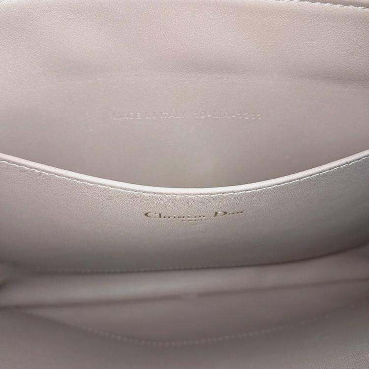 Pre Owned Dior Beige Leather Caro Daily Clutch