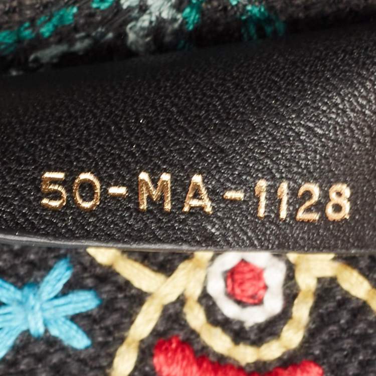 Pre Owned Dior Multicolor Embroidered Canvas Large Flowers Heart Book Tote