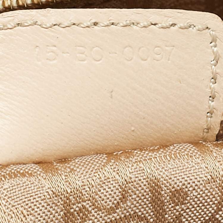 Pre Owned Dior Beige/Light Brown Leopard Print Canvas and Leather Buckle Handle Hobo