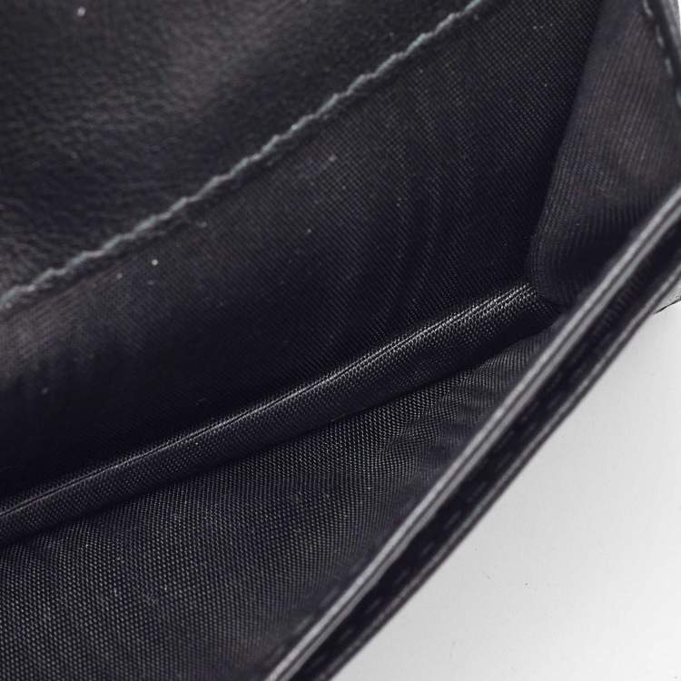 Pre Owned Dior Black Cannage Patent Leather Lady Dior Card Case