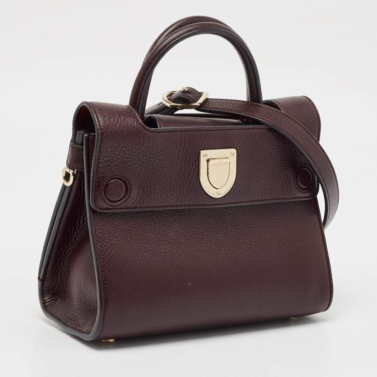 مملوكة مسبقًا Dior Burgundy Leather Mini Diorever Tote