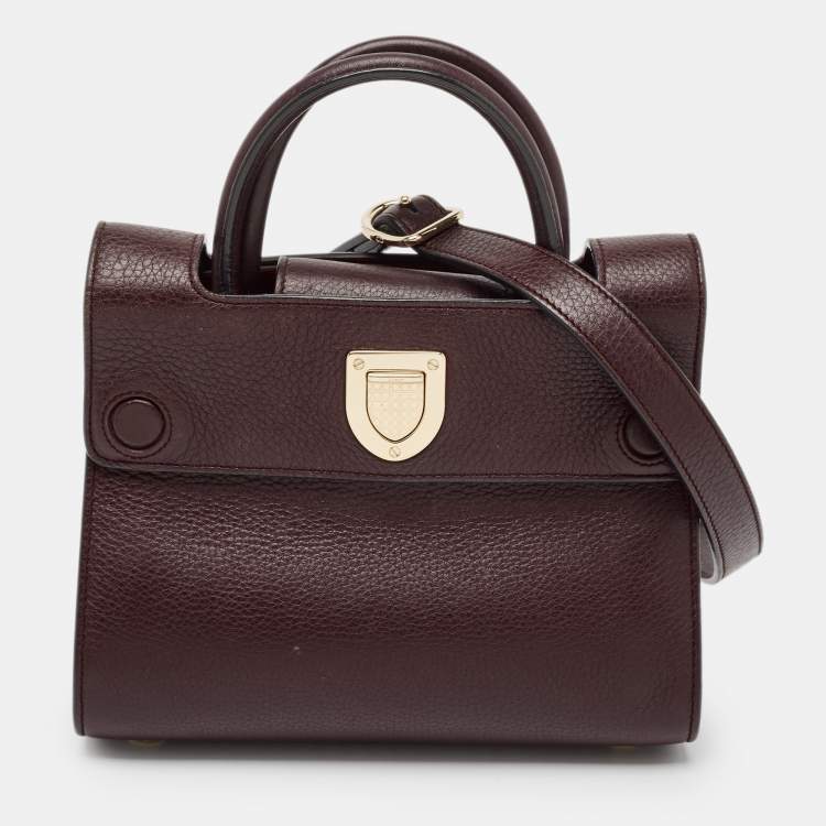 مملوكة مسبقًا Dior Burgundy Leather Mini Diorever Tote