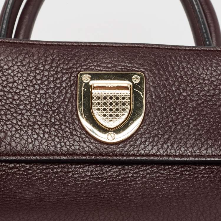 مملوكة مسبقًا Dior Burgundy Leather Mini Diorever Tote