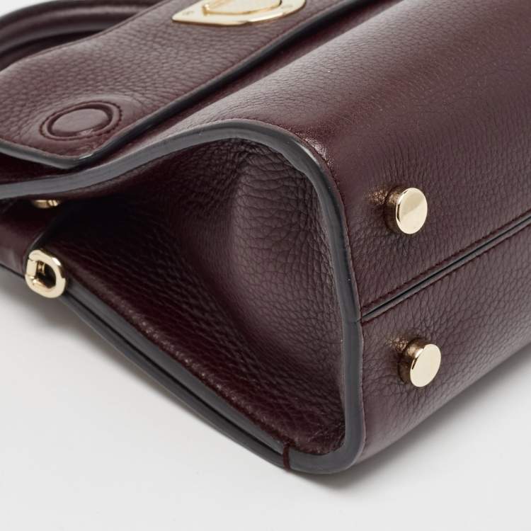 مملوكة مسبقًا Dior Burgundy Leather Mini Diorever Tote