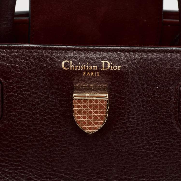 مملوكة مسبقًا Dior Burgundy Leather Mini Diorever Tote